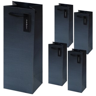 포포팬시 메르시 와인 쇼핑백, 그레이, 5개