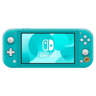 Nintendo 任天堂 SWITCH Switch Lite 主機 動物森友會 豆狸機 水藍色夏威夷花紋, 1個