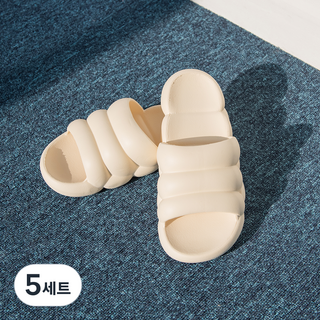 힐링스팟 구름 슬리퍼, 아이보리, 5세트