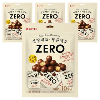 롯데제로 크런치 초코볼, 140g, 4개