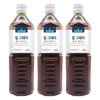 아크바 얼 그레이 홍차 베이스, 1L, 3개