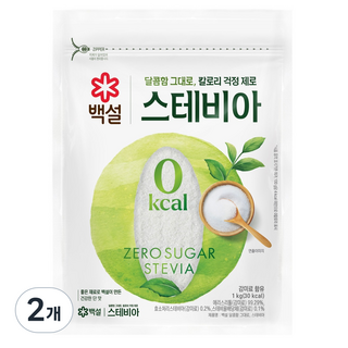 백설 달콤함 그대로 스테비아, 1kg, 2개