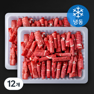 호주산 미트코리아 소고기 샤브샤브용 (냉동), 12개, 500g