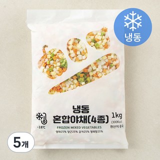 혼합야채 4종 (냉동), 1kg, 5개