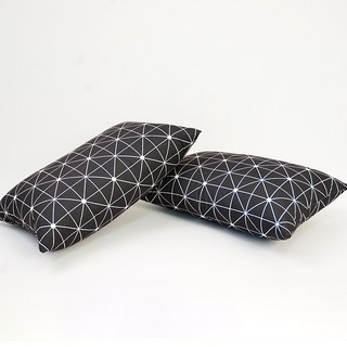 Magic Bed 2 個厚枕頭套 + 2 個枕墊套裝, 黑色格子