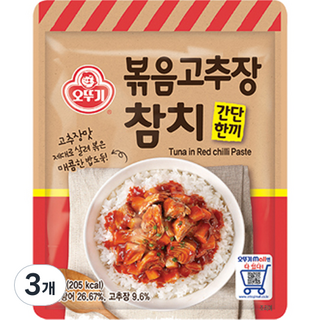 오뚜기 간단한끼 볶음고추장 참치, 90g, 3개