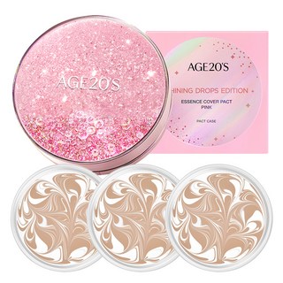 에이지투웨니스 샤이닝드롭 에디션 핑크 팩트 12.5g 세트, 21호 화이트라떼, 1개