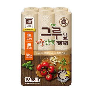 그루 이중안심 천연펄프 키친타올 사용 모습