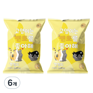 캣필드 고양이 벤토모래, 10L, 7kg, 6개, 무향