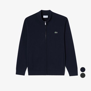 라코스테 남성용 베이직 풀집업 면 가디건
