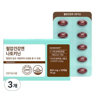 피토틱스 혈압건강엔 나토키닌 15g, 30정, 3개