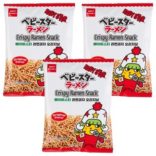 베이비스타 라면과자 오리지널, 68g, 3개 대표 이미지 - 일본 과자 추천