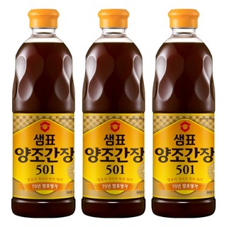 샘표 양조간장 501, 860ml, 3개