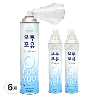 오투포유 휴대용 산소 816ml, 6개