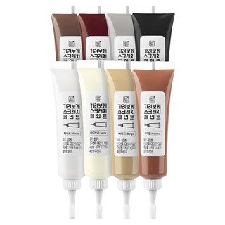 깔끔대장 가려보게 스크래치 페인트, 혼합색상, 160g, 1세트