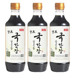 신앙촌 양조 깔끔한 국간장, 860ml, 3개