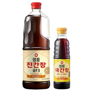 샘표 진간장 금F3 1.7L + 국간장 500ml, 1세트