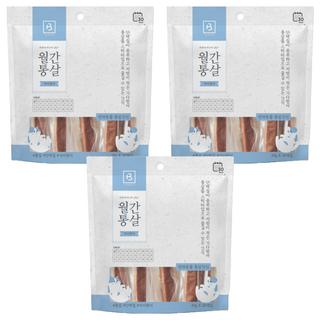 브리더랩 반려동물 월간통살 스틱타입 간식, 닭가슴살+가다랑어 혼합맛, 600g, 3개