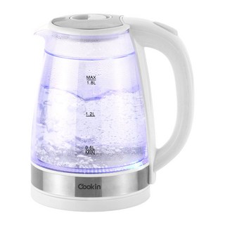 쿠킨 세이프 이중유리 전기포트 1.8L