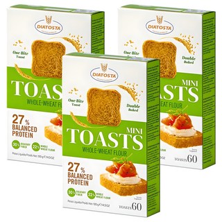 디아토스타 통밀토스트 비스킷, 120g, 3개