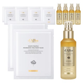 [비건뷰티] 달바 화이트 트러플 수프림 인텐시브 세럼 100ml + 너리싱 마스크 2p, 5개