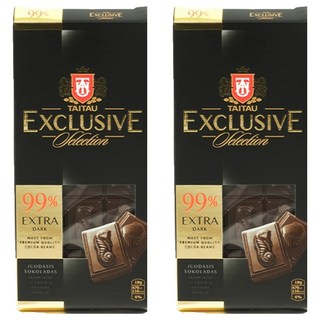 타이타우 익스클루시브 99% 다크초콜릿, 90g, 2개