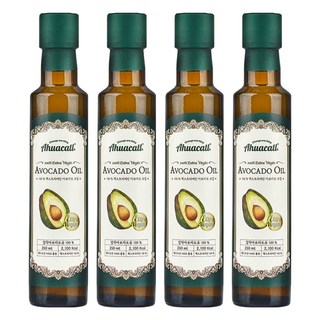 아후카틀 100% 엑스트라버진 아보카도오일, 250ml, 4개
