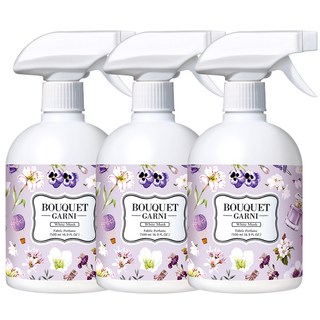 부케가르니 섬유탈취제 화이트머스크 본품, 500ml, 3개