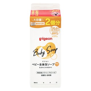 pigeon 貝親 沐浴慕斯補充包 橘色滋潤 無香, 800ml, 1盒