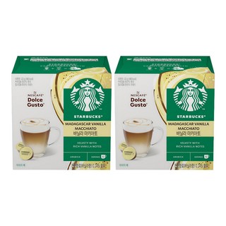 STARBUCKS 星巴克 Dolce Gusto 香草瑪奇朵咖啡膠囊+牛奶膠囊, 22g, 6杯, 2盒