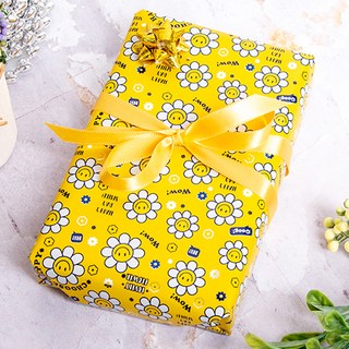 좋은기븐 스마일데이지 메탈롤 포장지 옐로우 1개 상품 이미지