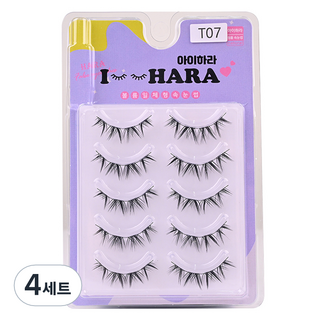 IHara Petit Up睫毛 2入*5組 T07, 黑色, 4組
