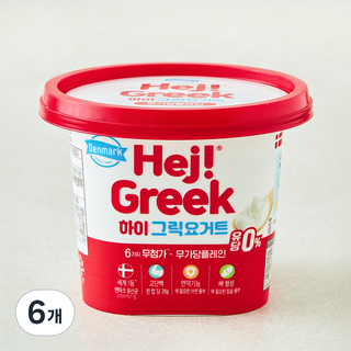 덴마크 하이 그릭요거트, 400g, 6개, 1개입