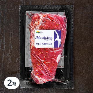 미트지엥 건강한 소고기 채끝 시즈닝 스테이크 (냉장), 200g, 200g, 2개