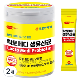 코오롱제약 락토메디 생유산균 30p, 60g, 2개