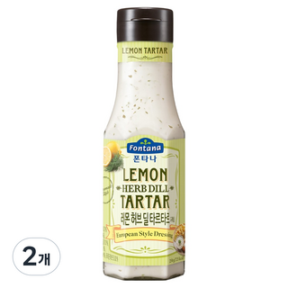 폰타나 레몬 허브 딜 타르타르 드레싱, 250g, 2개