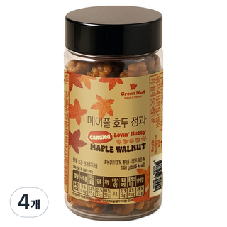 그린너트 메이플 호두 정과, 140g, 4개