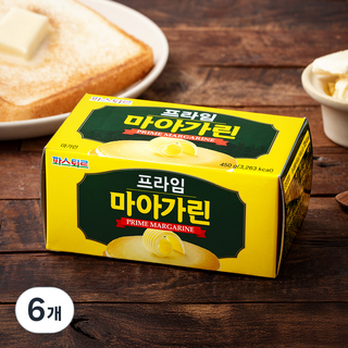 파스퇴르 프라임 마아가린, 450g, 6개