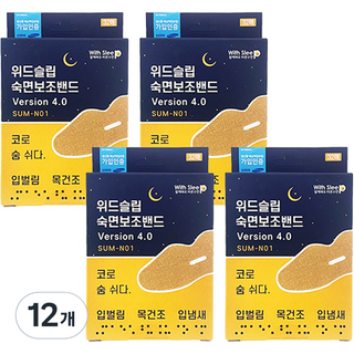 위드슬립 숙면보조밴드Version 4.0 입벌림방지밴드, 12개
