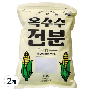 한울식품 옥수수 전분, 1kg, 2개