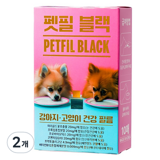 펫필블랙 반려동물 6종 성분 함유 건강 필름, 2개, 종합영양제, 10회분