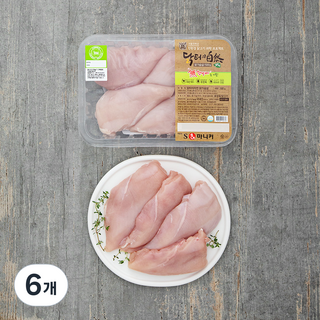 마니커 닭터의자연 무항생제 인증 1등급 닭가슴살 (냉장), 500g, 6개