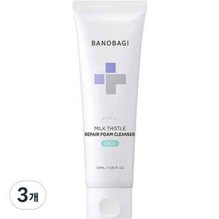 바노바기 밀크 씨슬 리페어 시카 폼 클렌저 플러스, 3개, 120ml