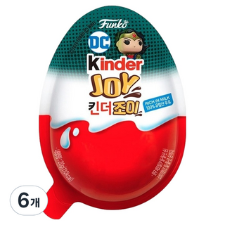 킨더 조이 DC코믹스 T1 초콜릿 랜덤발송, 20g, 6개