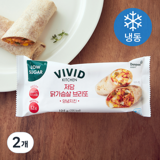 비비드키친 저당 닭가슴살 브리또 양념치킨 (냉동), 125g, 1개입, 2개