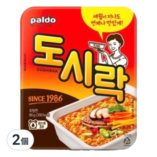 paldo 八道 牛肉風味湯麵便當盒 (86g/390kcal), 1入, 86g, 2入