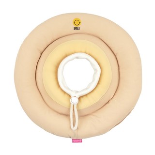 패리스독 반려동물 스마일 넥카라, 베이지, 1개