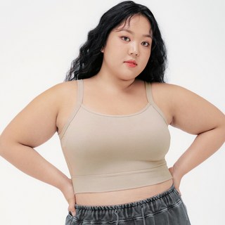 컴포트랩 빅사이즈 에르고핏 코튼 크롭 나시 브라탑