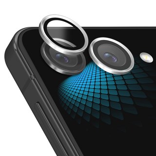 고부기 휴대폰 카메라 메탈링 렌즈 강화유리 보호필름 2p 세트 실버