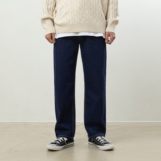 제이에이치스타일 남성용 세미 와이드 뒷밴딩 청바지